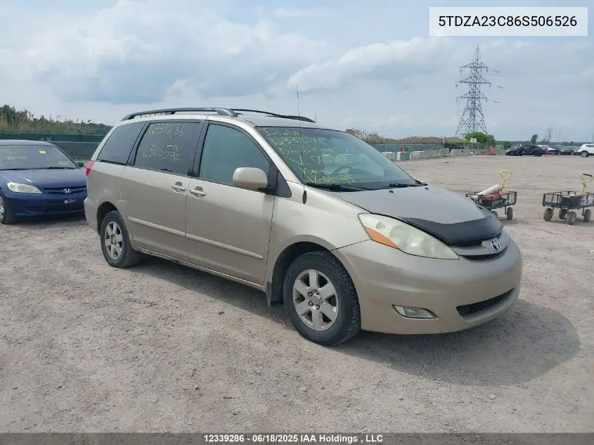 5tdza23c86s506526 5TDZA23C86S506526 2006 Toyota Sienna