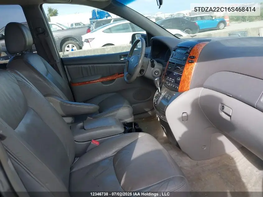 2006 Toyota Sienna Xle/Xle Limited VIN: 5TDZA22C16S468414 Lot: 12346738