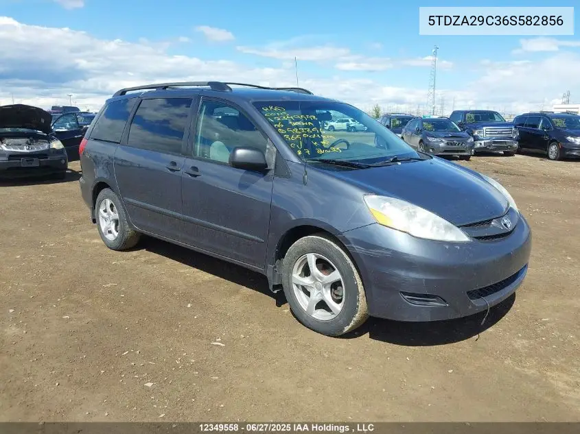 2006 Toyota Sienna Ce VIN: 5TDZA29C36S582856 Lot: 12349558