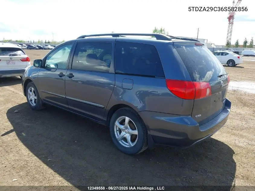 2006 Toyota Sienna Ce VIN: 5TDZA29C36S582856 Lot: 12349558