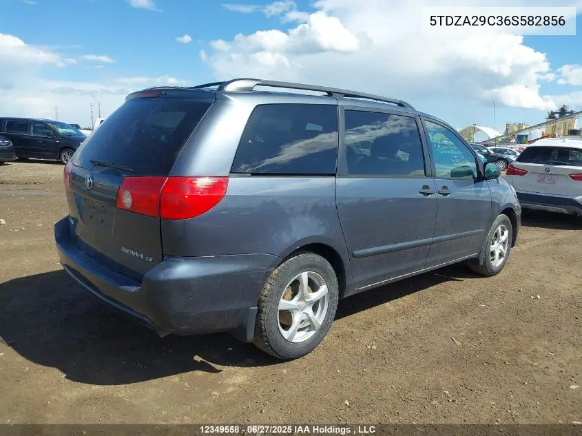2006 Toyota Sienna Ce VIN: 5TDZA29C36S582856 Lot: 12349558