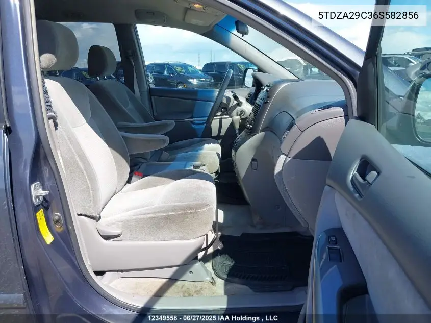 2006 Toyota Sienna Ce VIN: 5TDZA29C36S582856 Lot: 12349558