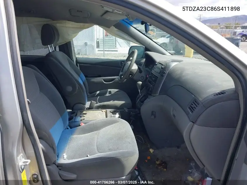 2006 Toyota Sienna Le VIN: 5TDZA23C86S411898 Lot: 41756266