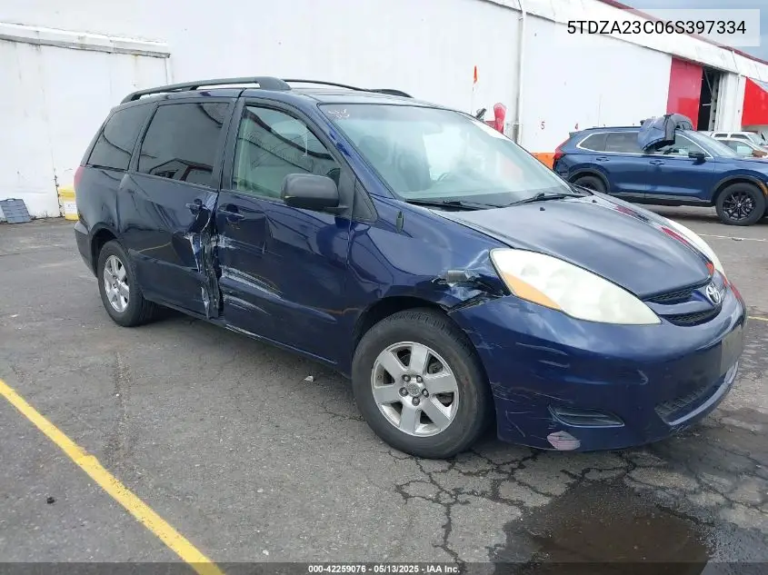 2006 Toyota Sienna Le VIN: 5TDZA23C06S397334 Lot: 42259076