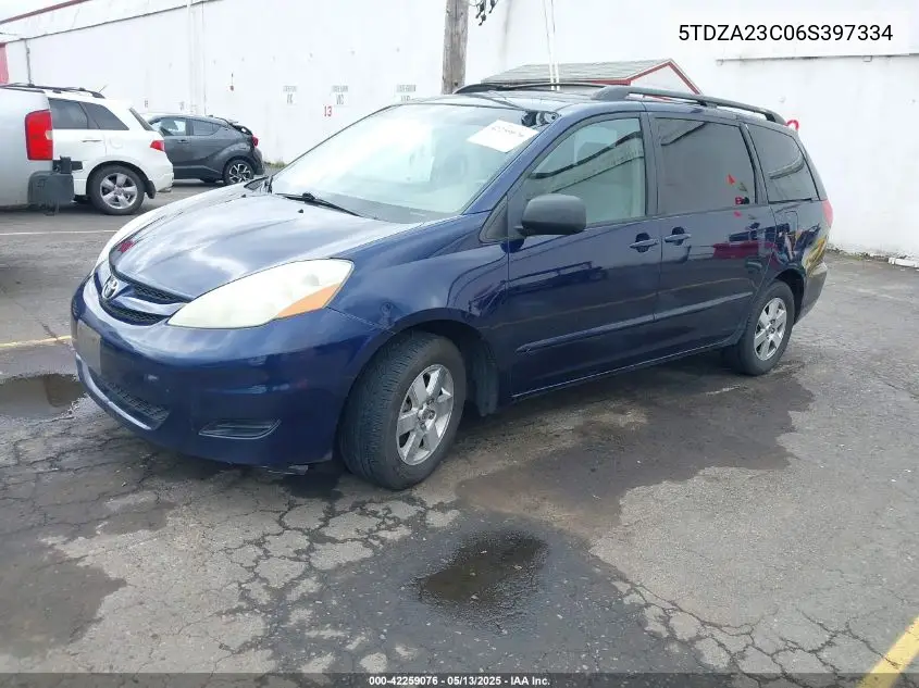 2006 Toyota Sienna Le VIN: 5TDZA23C06S397334 Lot: 42259076