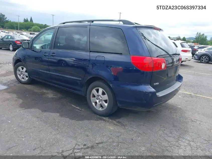 2006 Toyota Sienna Le VIN: 5TDZA23C06S397334 Lot: 42259076