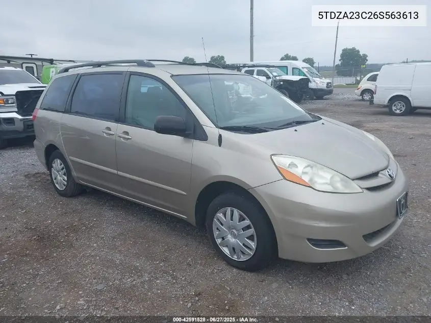 2006 Toyota Sienna Ce VIN: 5TDZA23C26S563613 Lot: 42591528