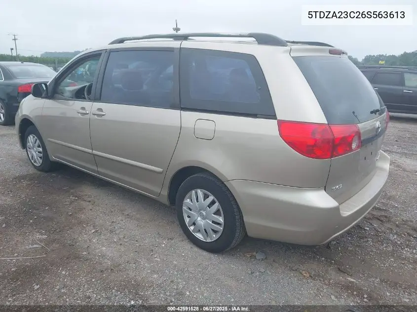 2006 Toyota Sienna Ce VIN: 5TDZA23C26S563613 Lot: 42591528