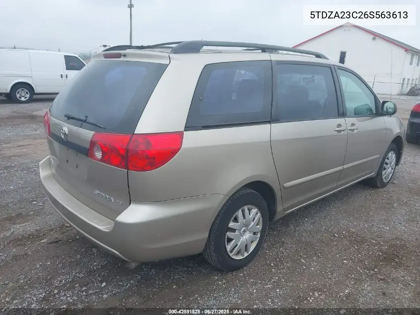 2006 Toyota Sienna Ce VIN: 5TDZA23C26S563613 Lot: 42591528