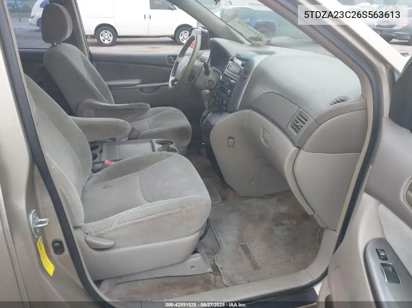 2006 Toyota Sienna Ce VIN: 5TDZA23C26S563613 Lot: 42591528