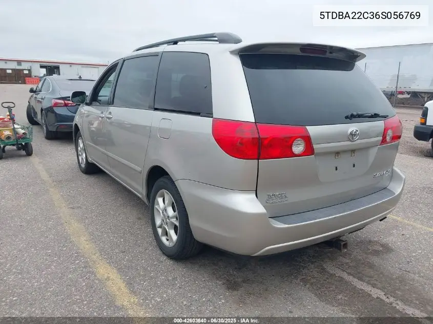 2006 Toyota Sienna Xle VIN: 5TDBA22C36S056769 Lot: 42603640