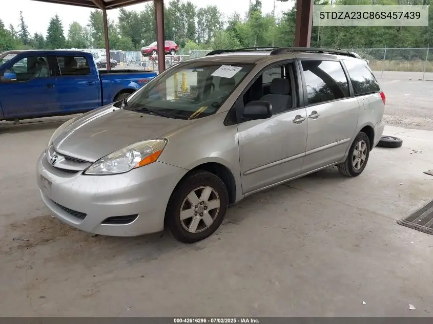 2006 Toyota Sienna Le VIN: 5TDZA23C86S457439 Lot: 42616296