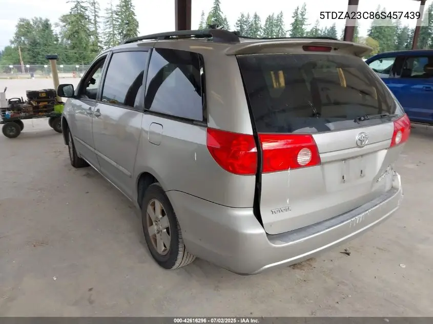 2006 Toyota Sienna Le VIN: 5TDZA23C86S457439 Lot: 42616296