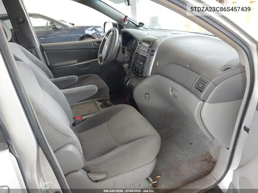 2006 Toyota Sienna Le VIN: 5TDZA23C86S457439 Lot: 42616296