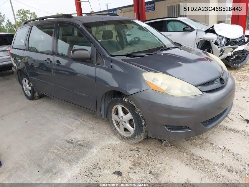 2006 Toyota Sienna Ce VIN: 5TDZA23C46S528443 Lot: 42630111