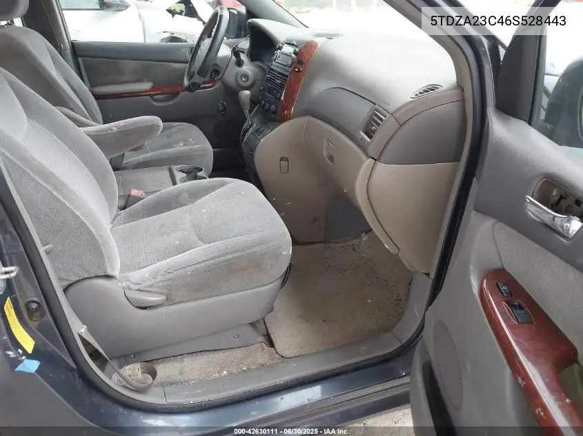 2006 Toyota Sienna Ce VIN: 5TDZA23C46S528443 Lot: 42630111