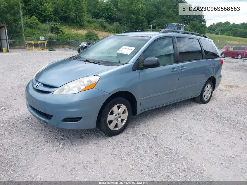 2006 Toyota Sienna Le VIN: 5TDZA23C96S568663 Lot: 42632668