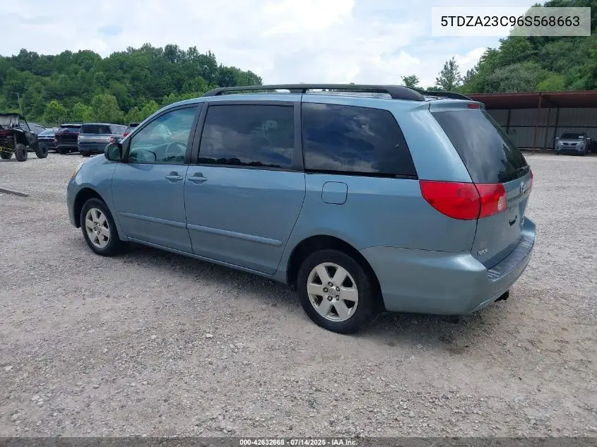2006 Toyota Sienna Le VIN: 5TDZA23C96S568663 Lot: 42632668