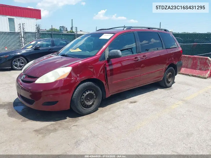 2006 Toyota Sienna Le VIN: 5TDZA23C16S431295 Lot: 42644939