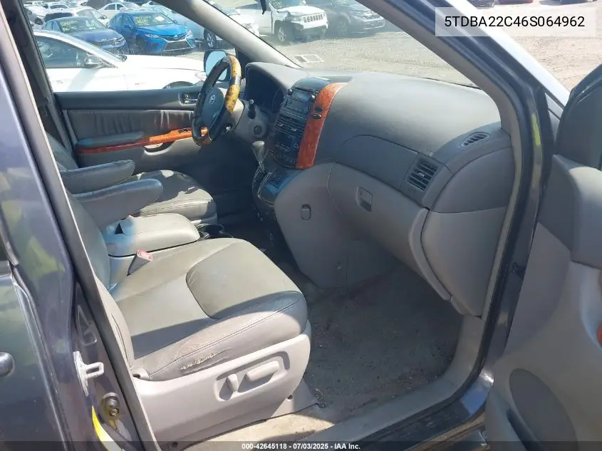 2006 Toyota Sienna Xle VIN: 5TDBA22C46S064962 Lot: 42645118