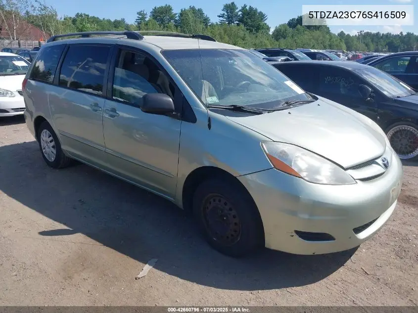 2006 Toyota Sienna Le VIN: 5TDZA23C76S416509 Lot: 42660796