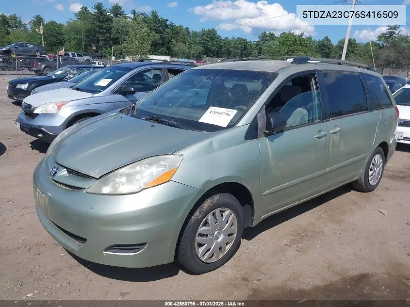 2006 Toyota Sienna Le VIN: 5TDZA23C76S416509 Lot: 42660796