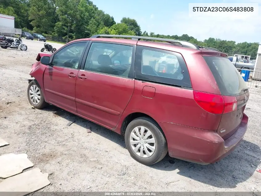 2006 Toyota Sienna Ce VIN: 5TDZA23C06S483808 Lot: 42664975