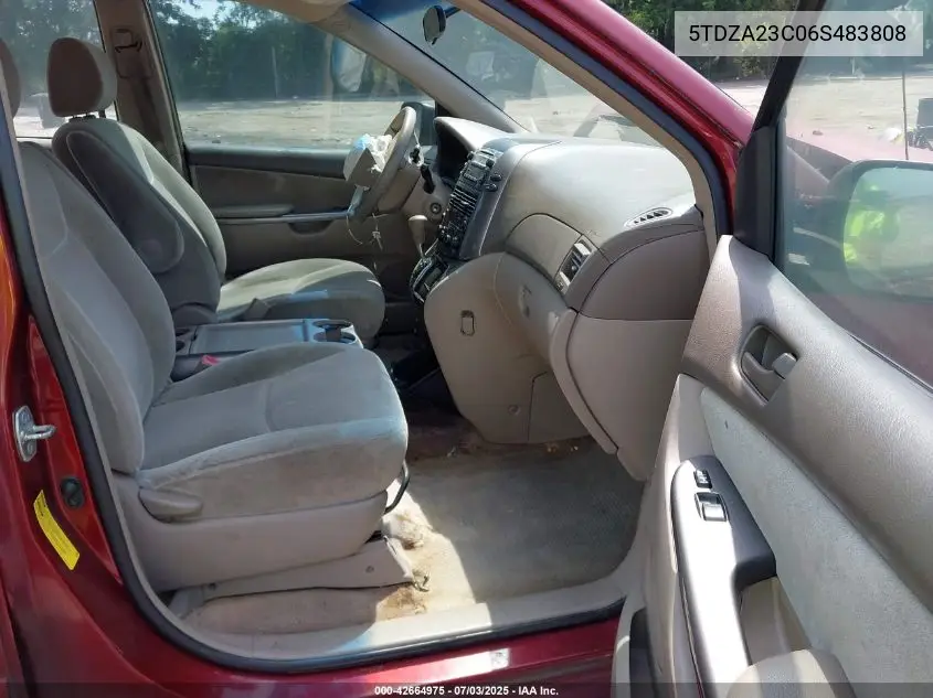 2006 Toyota Sienna Ce VIN: 5TDZA23C06S483808 Lot: 42664975