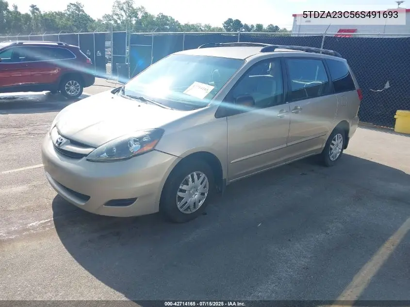 2006 Toyota Sienna Ce/Le VIN: 5TDZA23C56S491693 Lot: 42714165