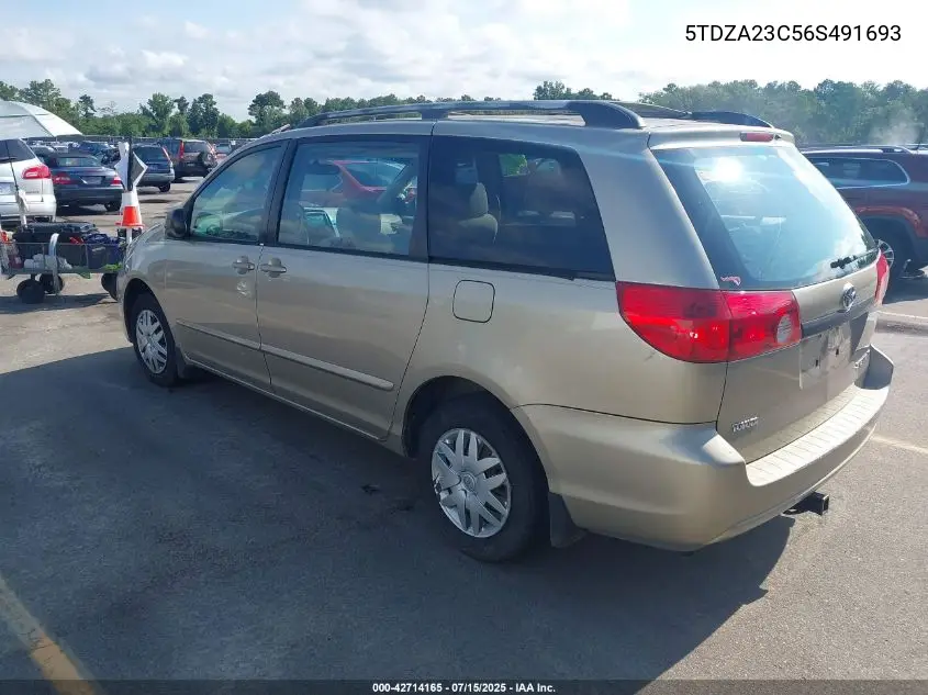 2006 Toyota Sienna Ce/Le VIN: 5TDZA23C56S491693 Lot: 42714165