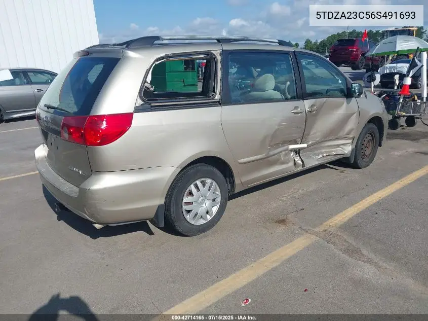 2006 Toyota Sienna Ce/Le VIN: 5TDZA23C56S491693 Lot: 42714165