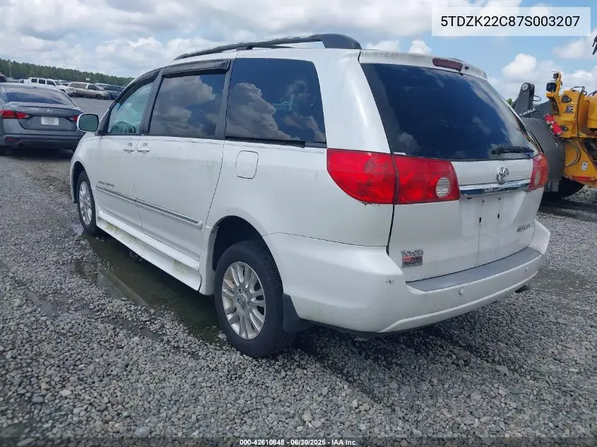 2007 Toyota Sienna VIN: 5TDZK22C87S003207 Lot: 42610848