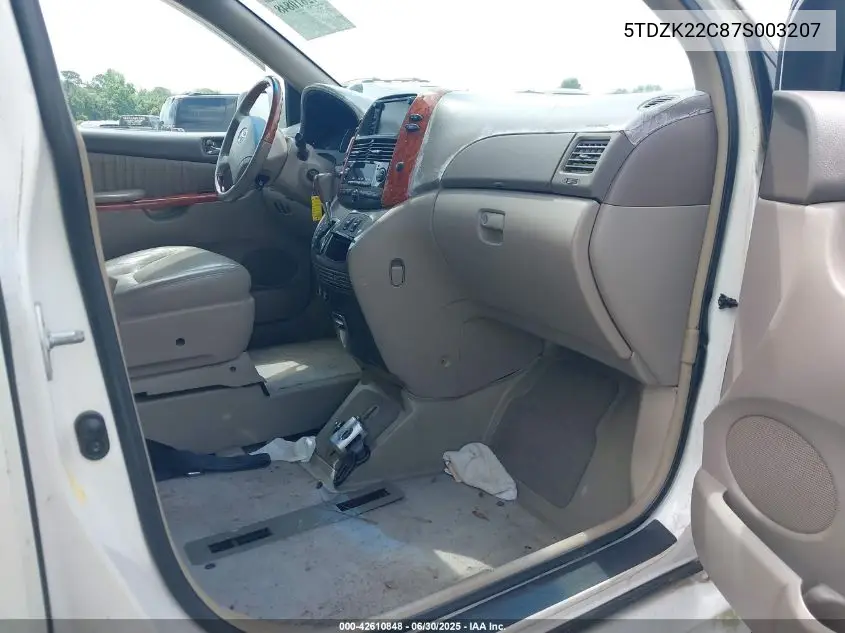 2007 Toyota Sienna VIN: 5TDZK22C87S003207 Lot: 42610848