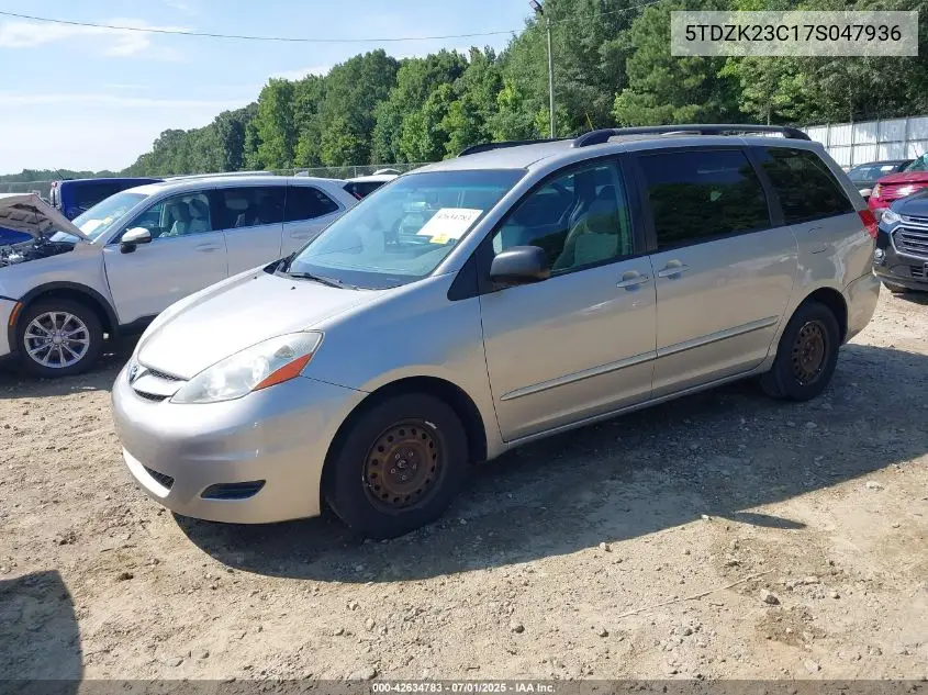 2007 Toyota Sienna Ce/Le VIN: 5TDZK23C17S047936 Lot: 42634783