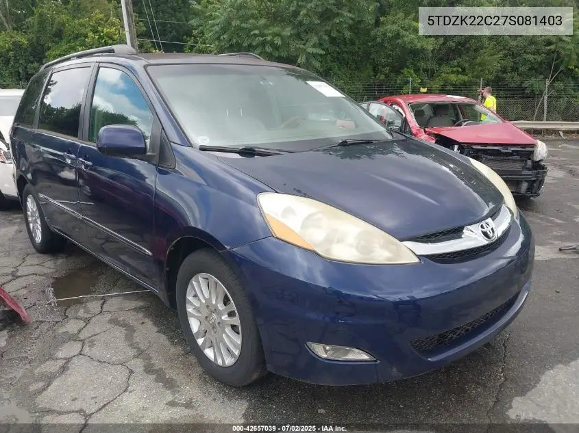 5TDZK22C27S081403 2007 Toyota Sienna Xle Limited