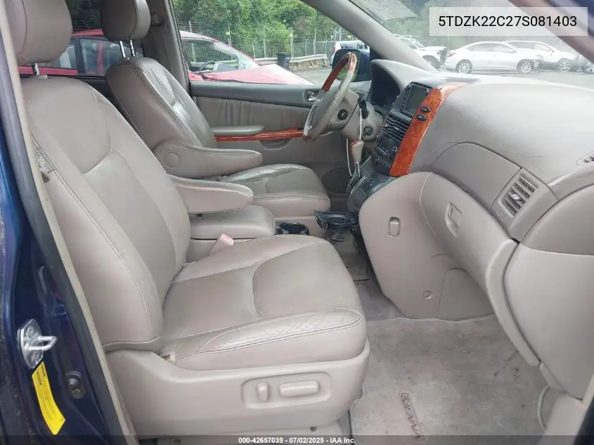 5TDZK22C27S081403 2007 Toyota Sienna Xle Limited