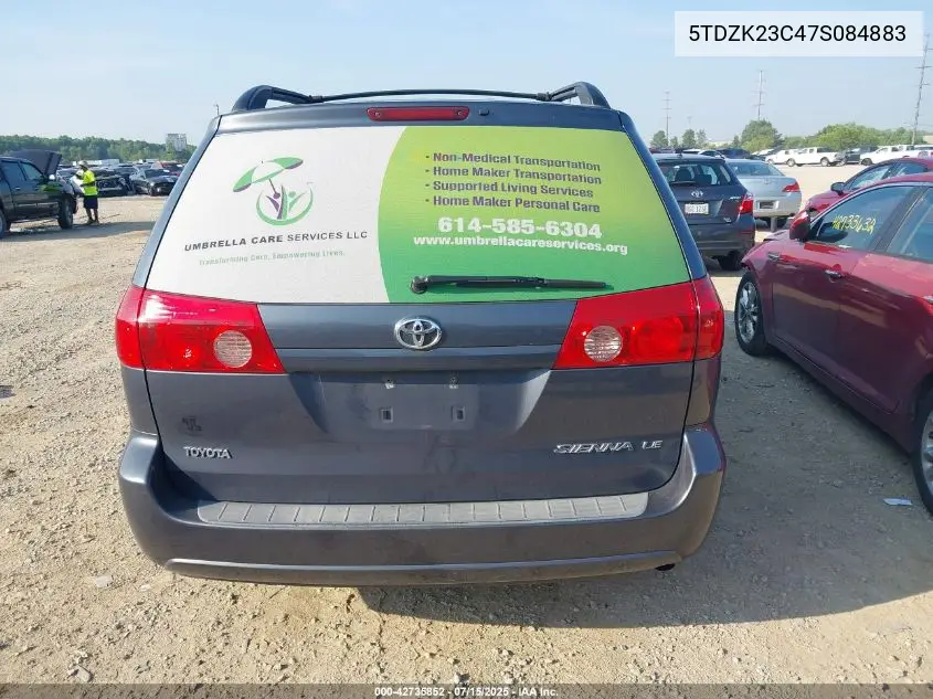 2007 Toyota Sienna Le VIN: 5TDZK23C47S084883 Lot: 42735852