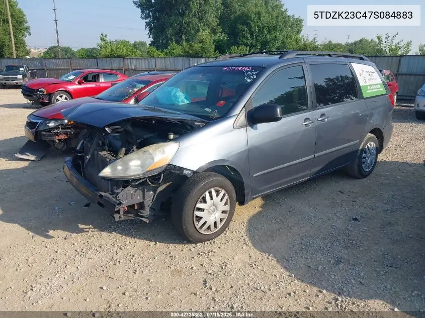 2007 Toyota Sienna Le VIN: 5TDZK23C47S084883 Lot: 42735852