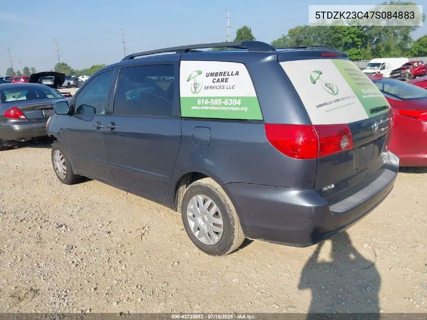 2007 Toyota Sienna Le VIN: 5TDZK23C47S084883 Lot: 42735852