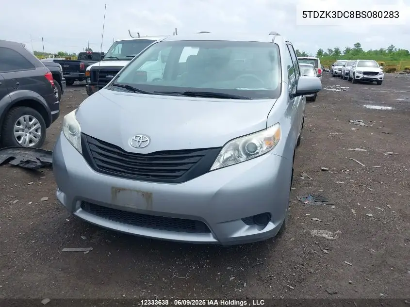 2008 Toyota Sienna VIN: 5TDZK3DC8BS080283 Lot: 12333638