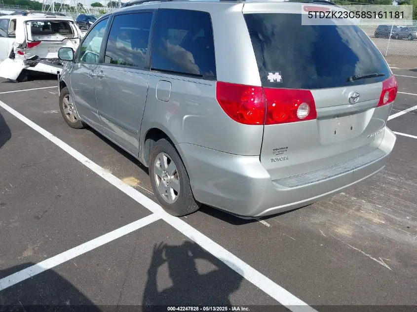 2008 Toyota Sienna Le VIN: 5TDZK23C58S161181 Lot: 42247828
