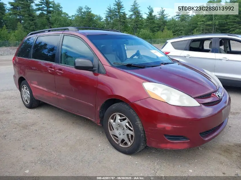 2008 Toyota Sienna Le VIN: 5TDBK23C28S013992 Lot: 42591757