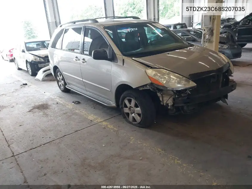 2008 Toyota Sienna Le VIN: 5TDZK23C68S207035 Lot: 42618956