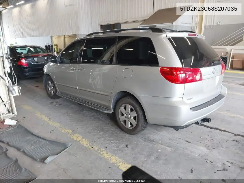 2008 Toyota Sienna Le VIN: 5TDZK23C68S207035 Lot: 42618956