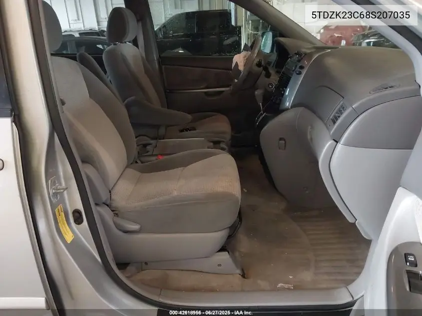 2008 Toyota Sienna Le VIN: 5TDZK23C68S207035 Lot: 42618956