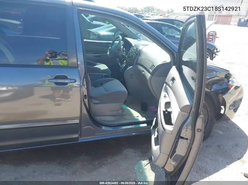 2008 Toyota Sienna Le VIN: 5TDZK23C18S142921 Lot: 42624492