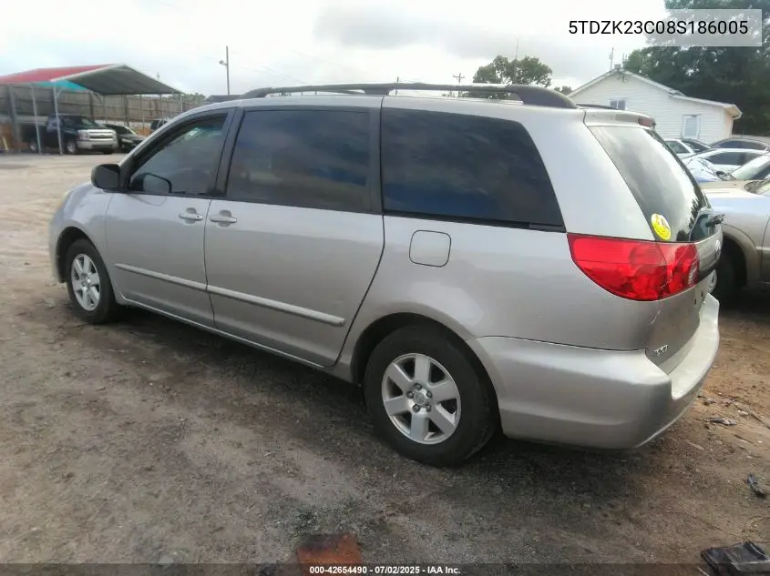 2008 Toyota Sienna Le VIN: 5TDZK23C08S186005 Lot: 42654490