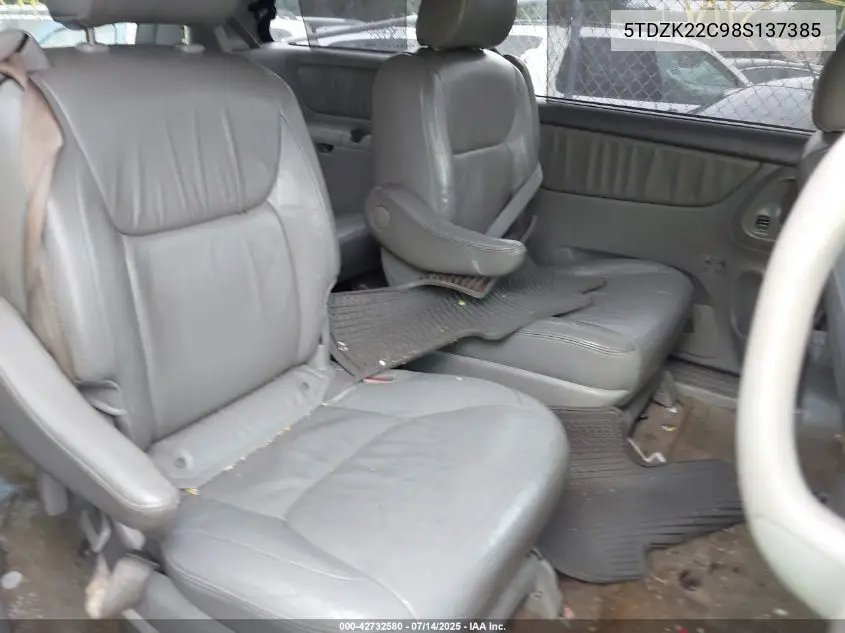 2008 Toyota Sienna Xle VIN: 5TDZK22C98S137385 Lot: 42732580