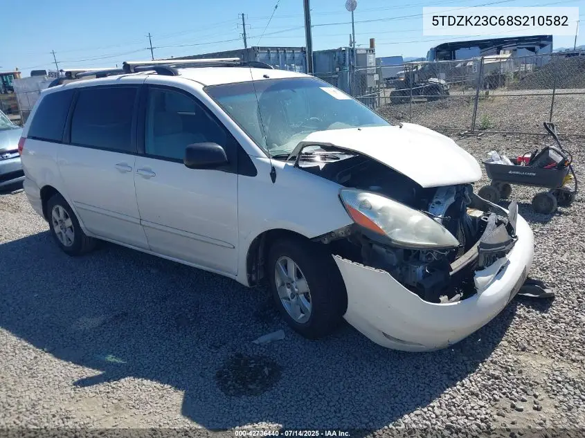 2008 Toyota Sienna Le VIN: 5TDZK23C68S210582 Lot: 42736440