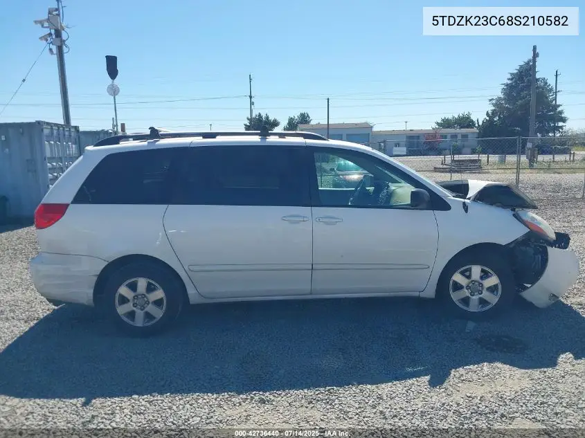 2008 Toyota Sienna Le VIN: 5TDZK23C68S210582 Lot: 42736440